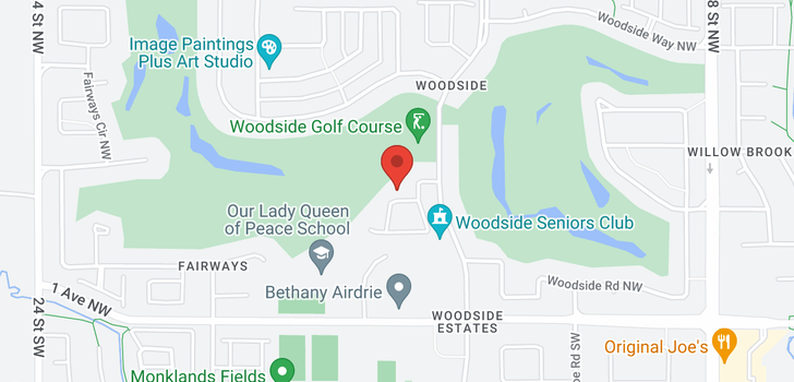 map of 38 Woodside  Close NW
